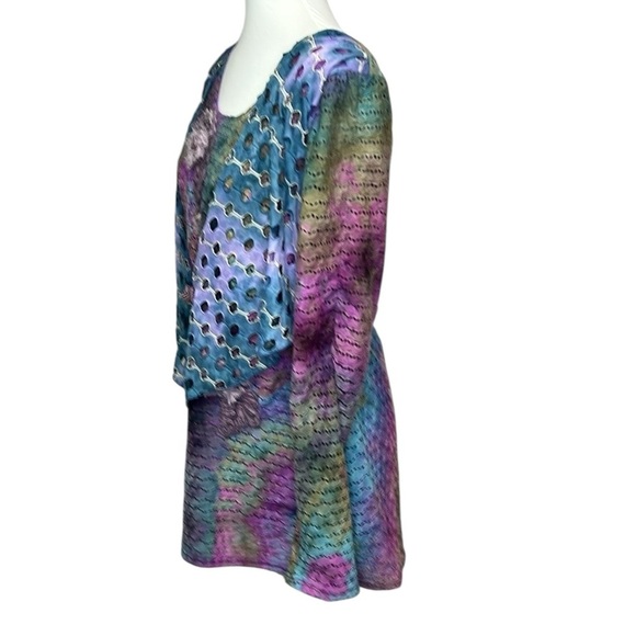 Pretty Angel Layered Multi Media Blouse - Picture 3 of 6